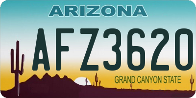 AZ license plate AFZ3620