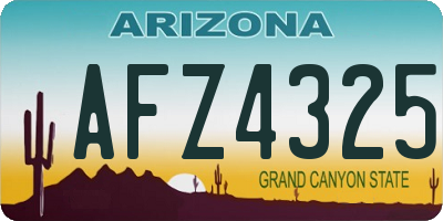 AZ license plate AFZ4325