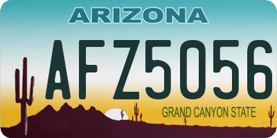 AZ license plate AFZ5056