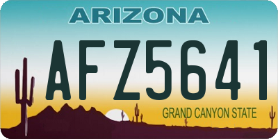 AZ license plate AFZ5641