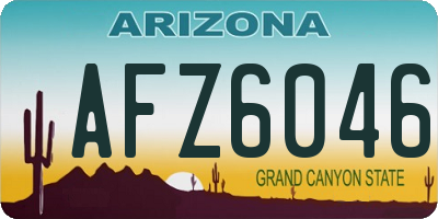 AZ license plate AFZ6046
