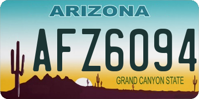 AZ license plate AFZ6094