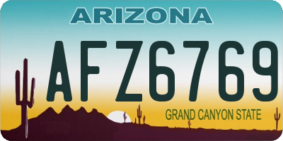 AZ license plate AFZ6769