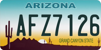 AZ license plate AFZ7126