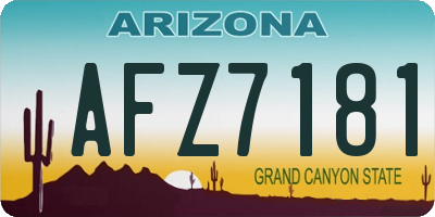 AZ license plate AFZ7181