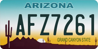 AZ license plate AFZ7261