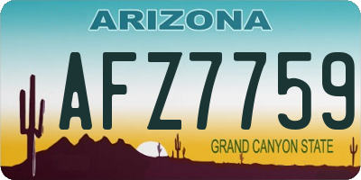 AZ license plate AFZ7759