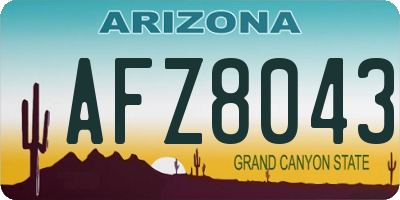 AZ license plate AFZ8043
