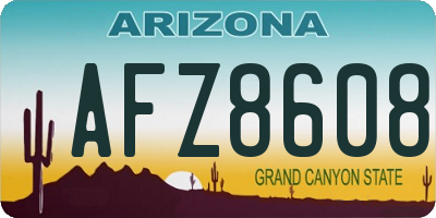 AZ license plate AFZ8608
