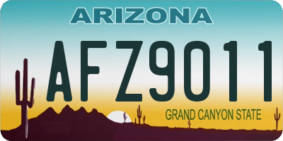 AZ license plate AFZ9011