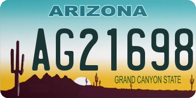 AZ license plate AG21698