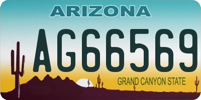 AZ license plate AG66569