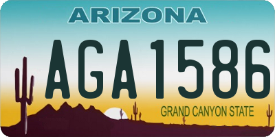 AZ license plate AGA1586