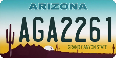 AZ license plate AGA2261