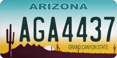 AZ license plate AGA4437