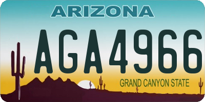 AZ license plate AGA4966