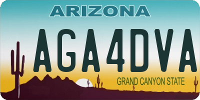 AZ license plate AGA4DVA