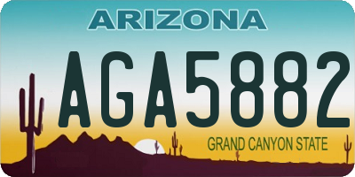 AZ license plate AGA5882