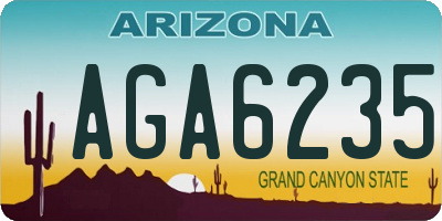 AZ license plate AGA6235