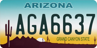 AZ license plate AGA6637