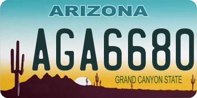AZ license plate AGA6680