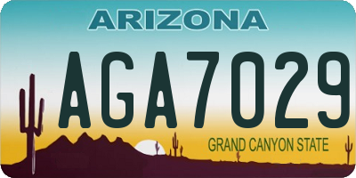 AZ license plate AGA7029