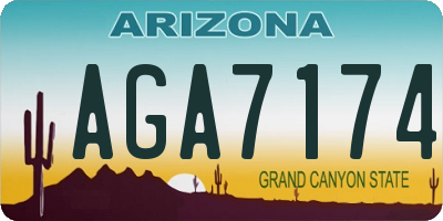 AZ license plate AGA7174