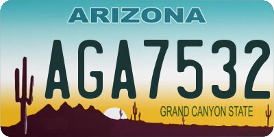 AZ license plate AGA7532