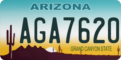 AZ license plate AGA7620