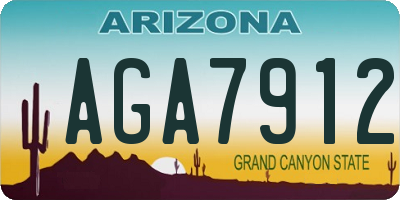 AZ license plate AGA7912