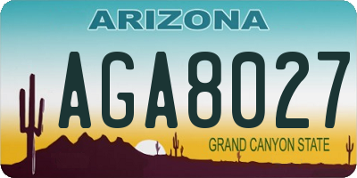 AZ license plate AGA8027