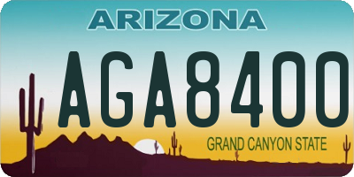 AZ license plate AGA8400