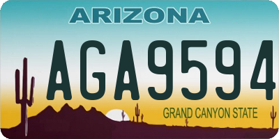 AZ license plate AGA9594