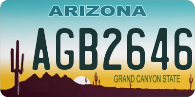 AZ license plate AGB2646