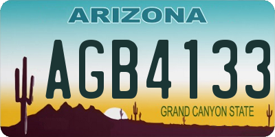 AZ license plate AGB4133