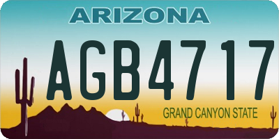 AZ license plate AGB4717