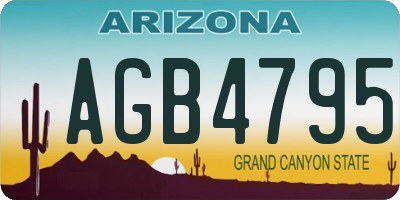 AZ license plate AGB4795