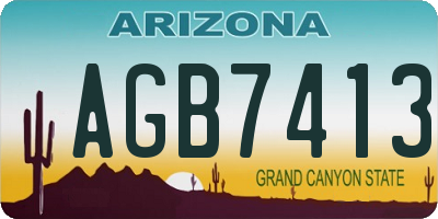AZ license plate AGB7413