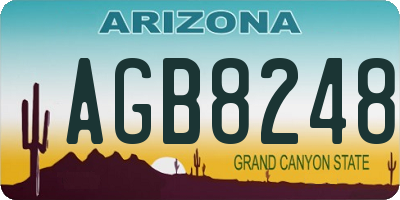 AZ license plate AGB8248