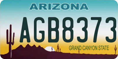 AZ license plate AGB8373