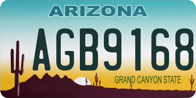 AZ license plate AGB9168