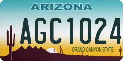 AZ license plate AGC1024