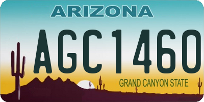 AZ license plate AGC1460