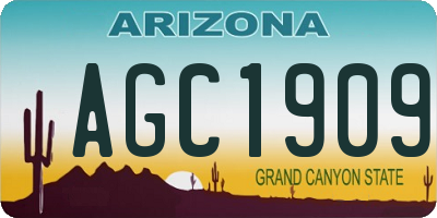AZ license plate AGC1909
