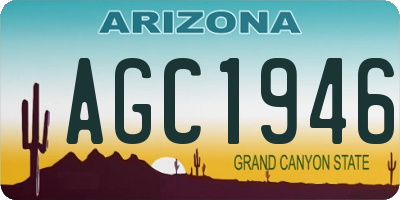 AZ license plate AGC1946