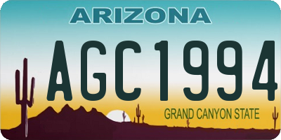 AZ license plate AGC1994