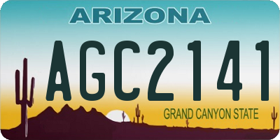 AZ license plate AGC2141