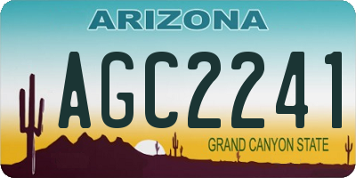 AZ license plate AGC2241
