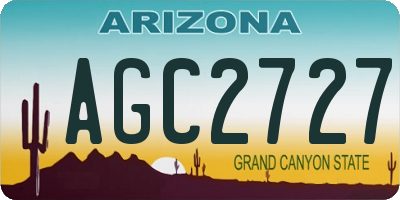 AZ license plate AGC2727