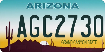 AZ license plate AGC2730